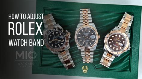 how to adjust band on rolex|adjusting rolex oysterflex watch band.